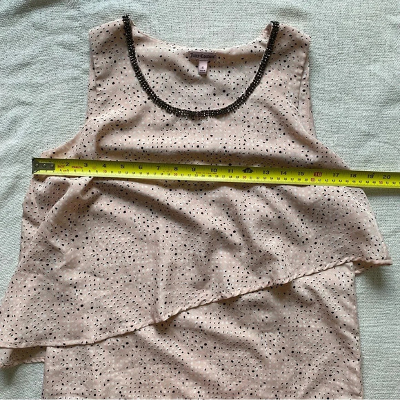 JUICY Couture Flowy, Asymmetrical  Pink white and black speckled Tank Top Size S - Picture 12 of 13